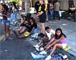 After the Parade, Laker Day, 9th & Figueroa, 6.14.02