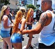 4 Fans, Laker Day, Olympic & Figueroa, 6.14.02
