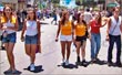 Las Mamasitas, Laker Day, 9th & Figueroa, 6.14.02
