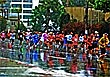 Heavy Rain, Marathoners 03, LA Marathon, La Cienega & Sunset, 03.20.11