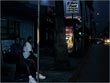 Two Guys at Bus Stop, Normandie & Sunset, SW Corner, about 5:47 am, 8.12.02