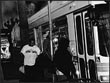 Getting on Bus, Normandie & Sunset, SW Corner, about 5:50 am, 8.12.02