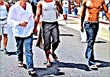 Walking SM Blvd, W. Hollywood Street Fair, 8.19.01